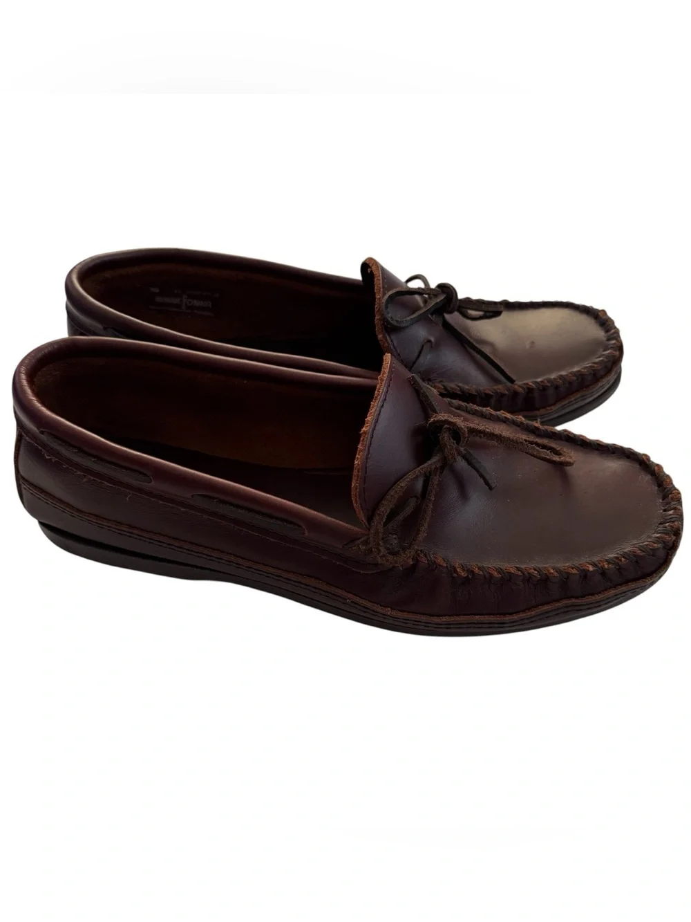 Minnetonka Men’s Brown Leather Driving Moccasins Loafers Size 12 Style 768